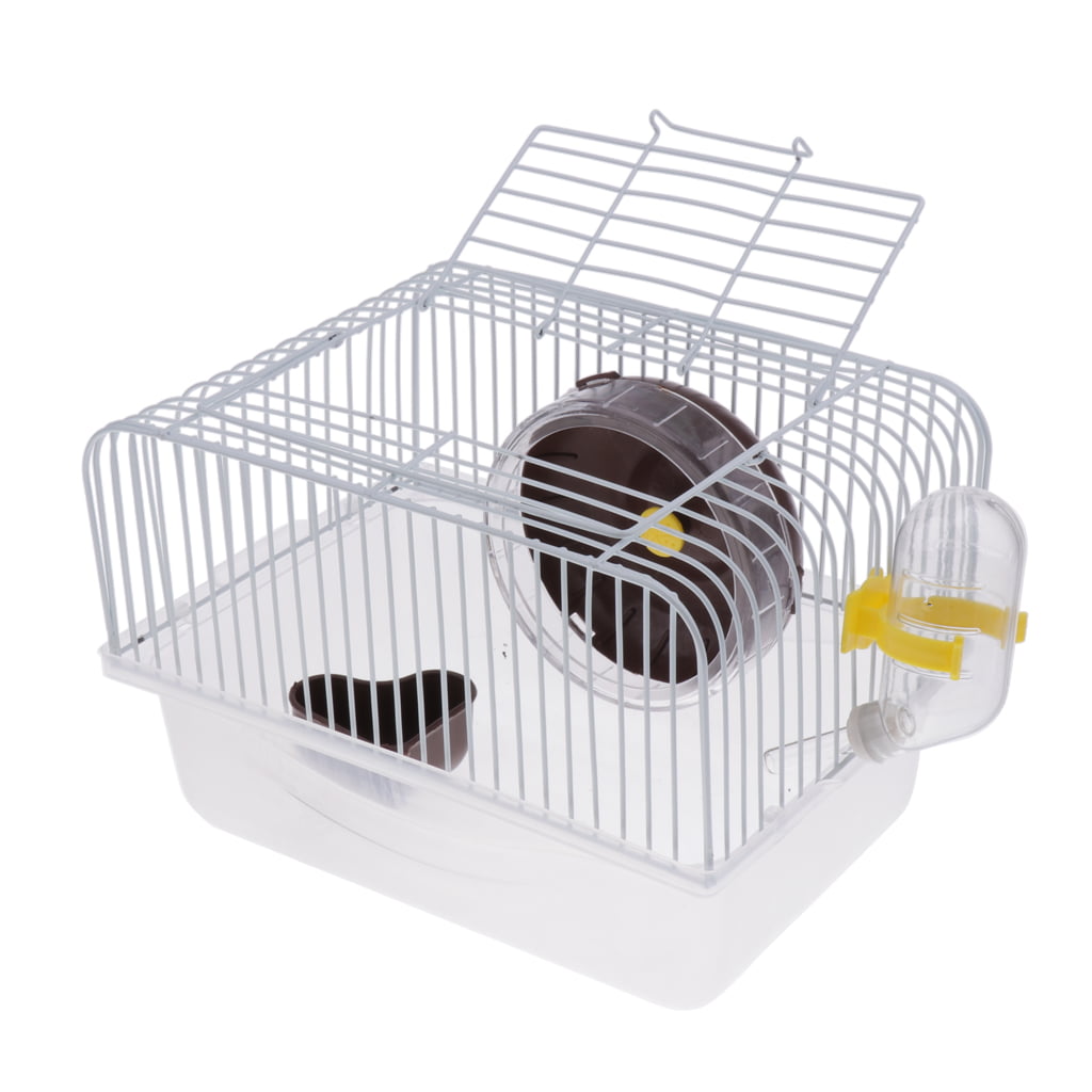 Pet Hamster Cage Easy DIY Portable Habitat， Critter Dwarf Hamster Gerbil Mouse Small Animal Travel Cage Coffee