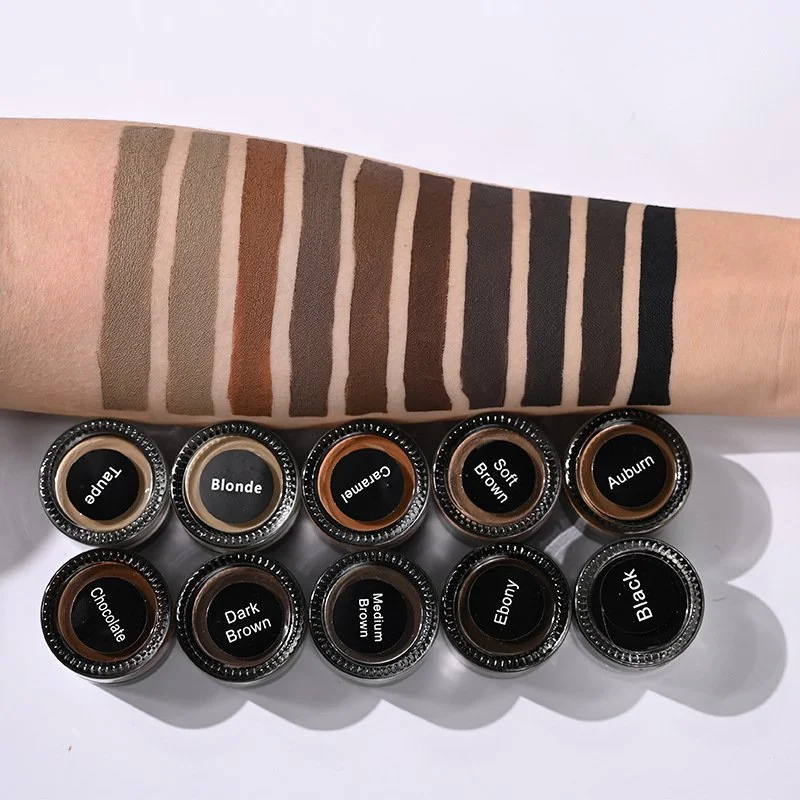 10 Colors Custom Vegan Makeup Private Label Creamy Waterproof Eyebrow Pomade Eyebrow Gel
