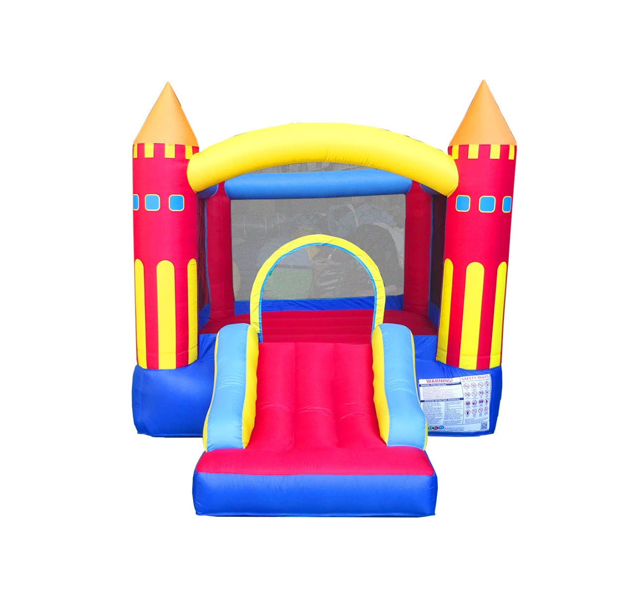 Pogo Bounce House Backyard Kids Colorful Castle Inflatable Bounce House with Slide