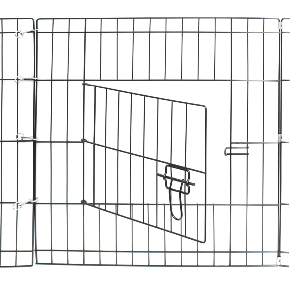 Paws and Pals Dog Playpen Hard Wire Grid Foldable Octagon - 24 Inch (SM)
