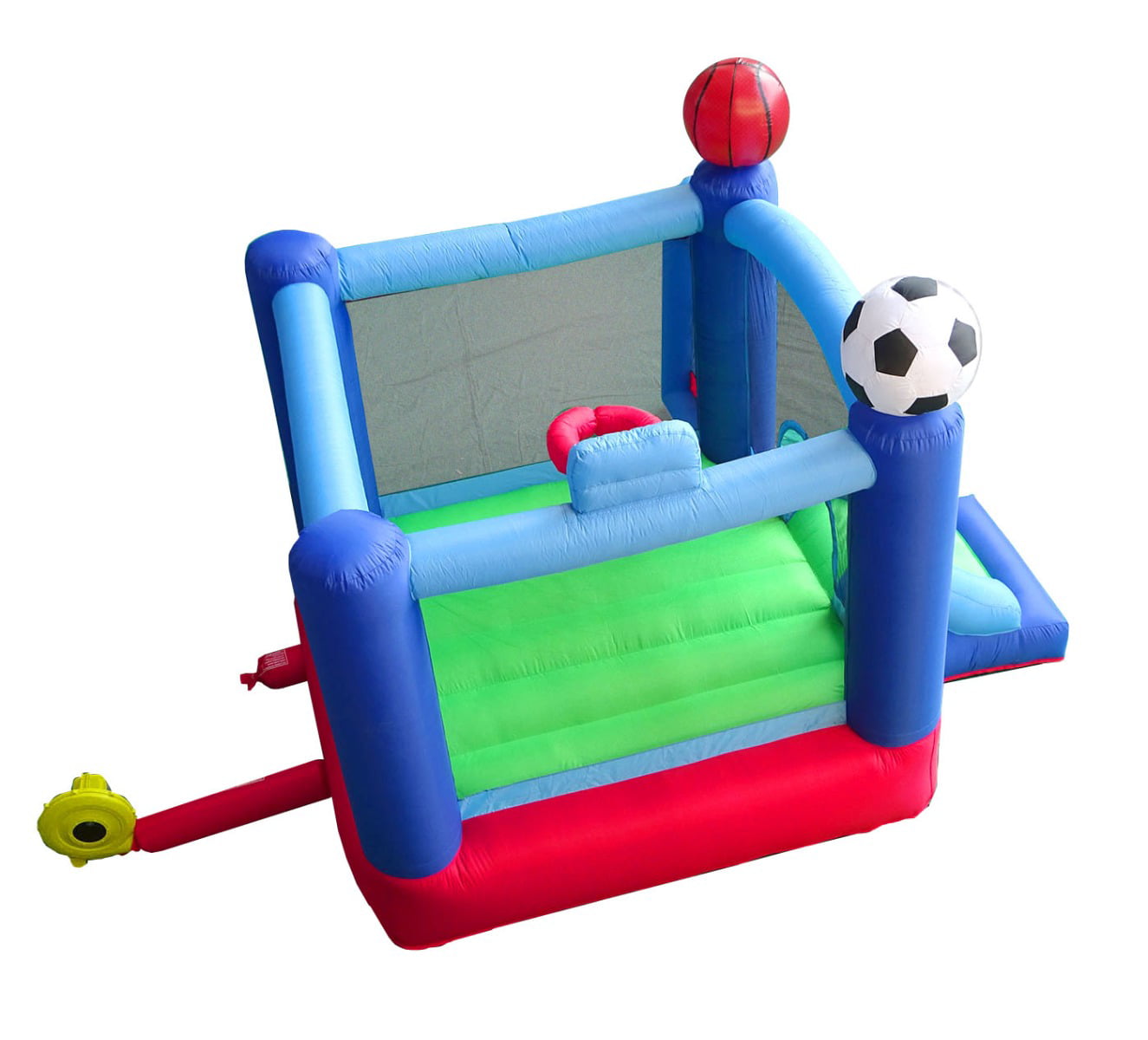 Pogo Bounce House Backyard Kids Sports Arena Inflatable Bounce House with Soccer Goal