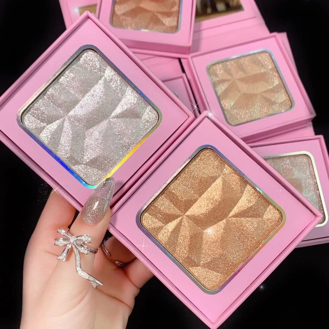 Private Label Highlighter Makeup Palette Highlight Powder with Mirror