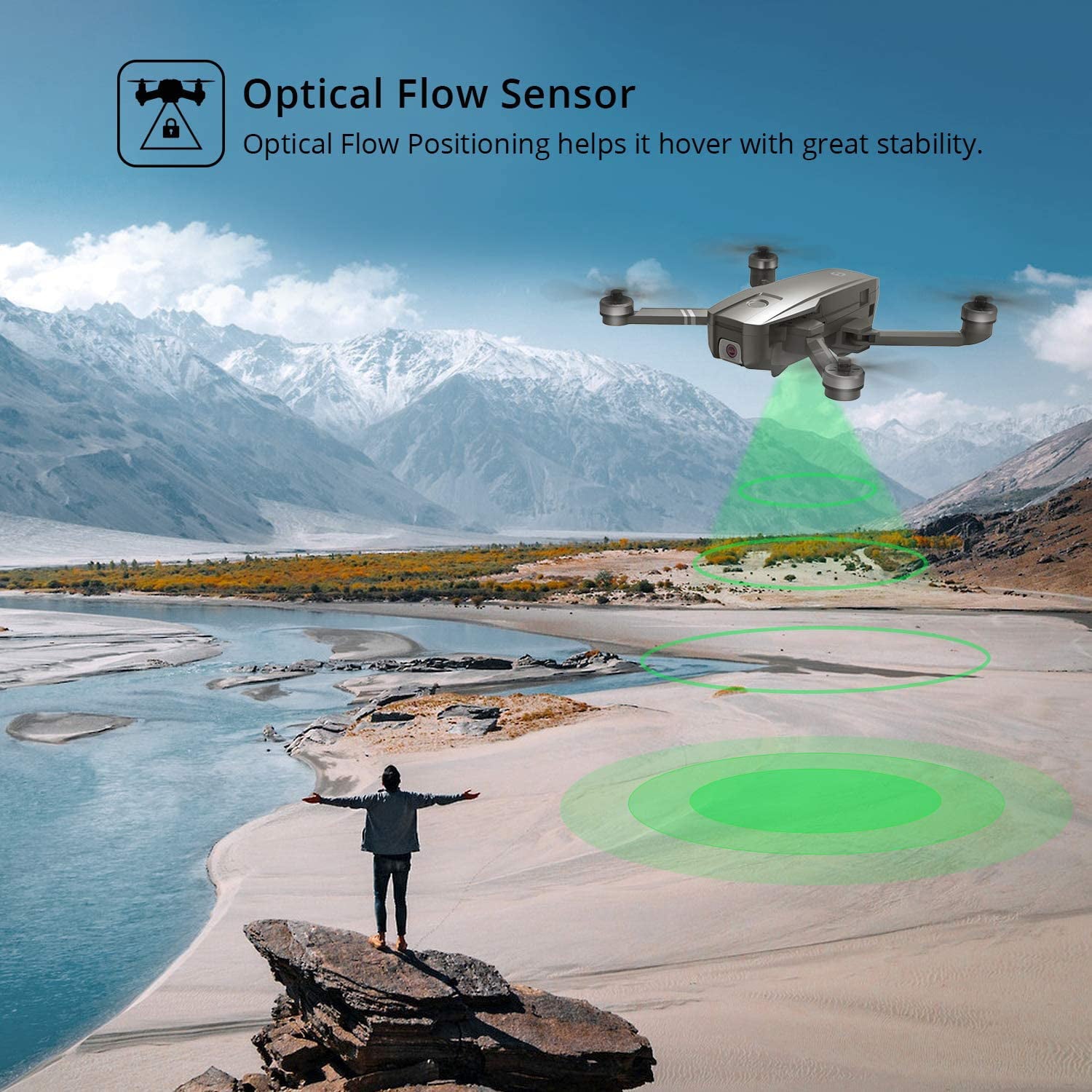 Holy Stone HS720 GPS Drone with Camera 4K UHD for Adults 2 Batteries Offer 52 Mins Flight Time Black