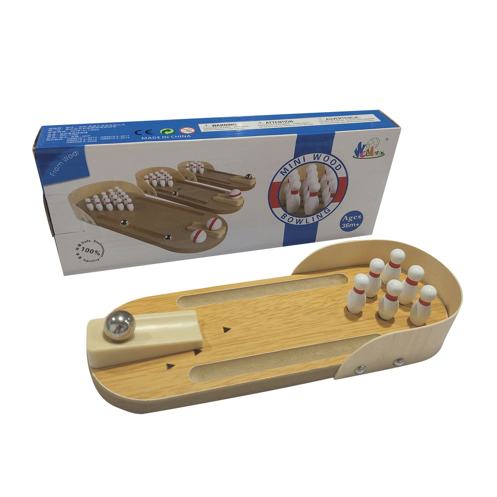 TOYFUNNY Desktop Bowling Gam Kid Mini Wooden Desktop Bowling Basketball Game Interactive