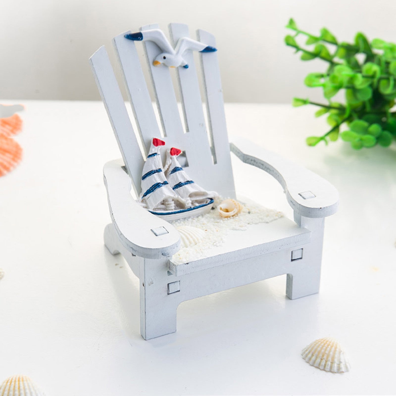 ONHUON Beach Chair Home Decoration Ornament Creative Cute Ornament Ocean Beach Chair Ornament Ornament