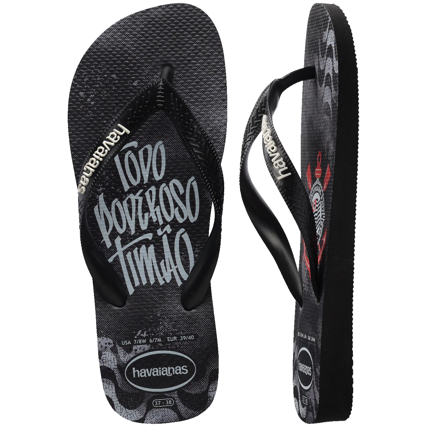 Chinelo Havaianas Top Times Corinthians