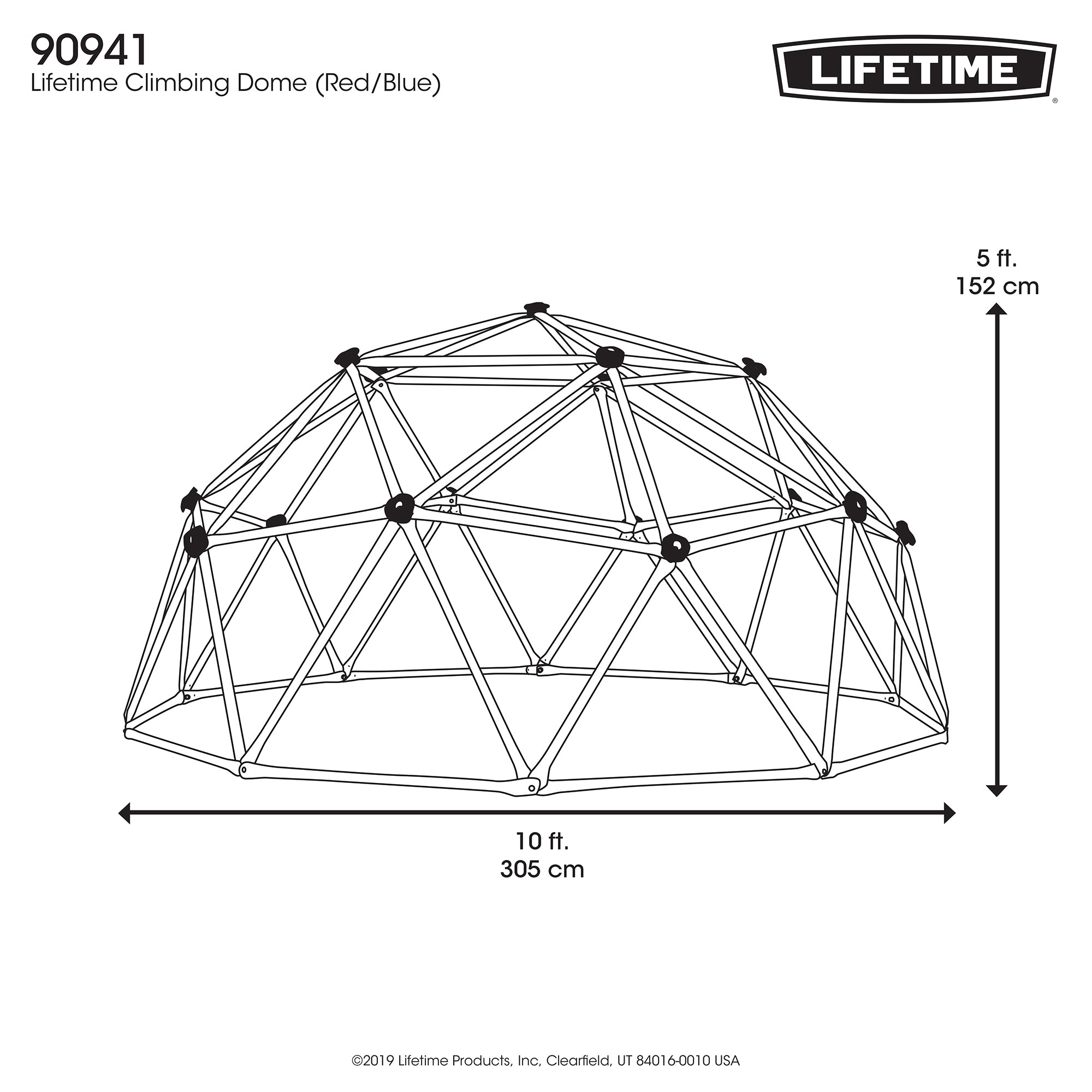 Lifetime 60 Inch Climbing Dome 90941