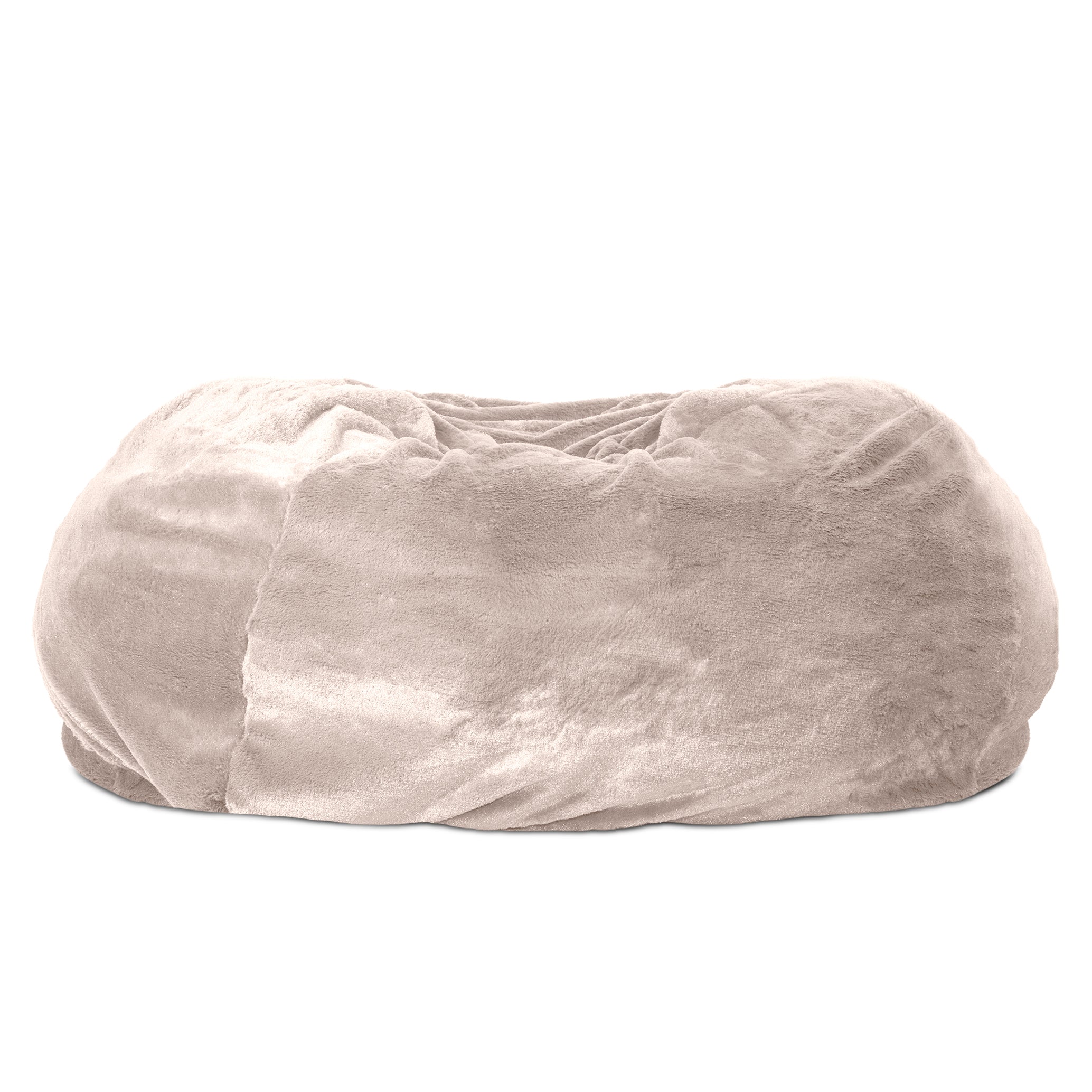 FurHaven | Round Plush Ball Pet Bed for Dogs and Cats， Shell， Large