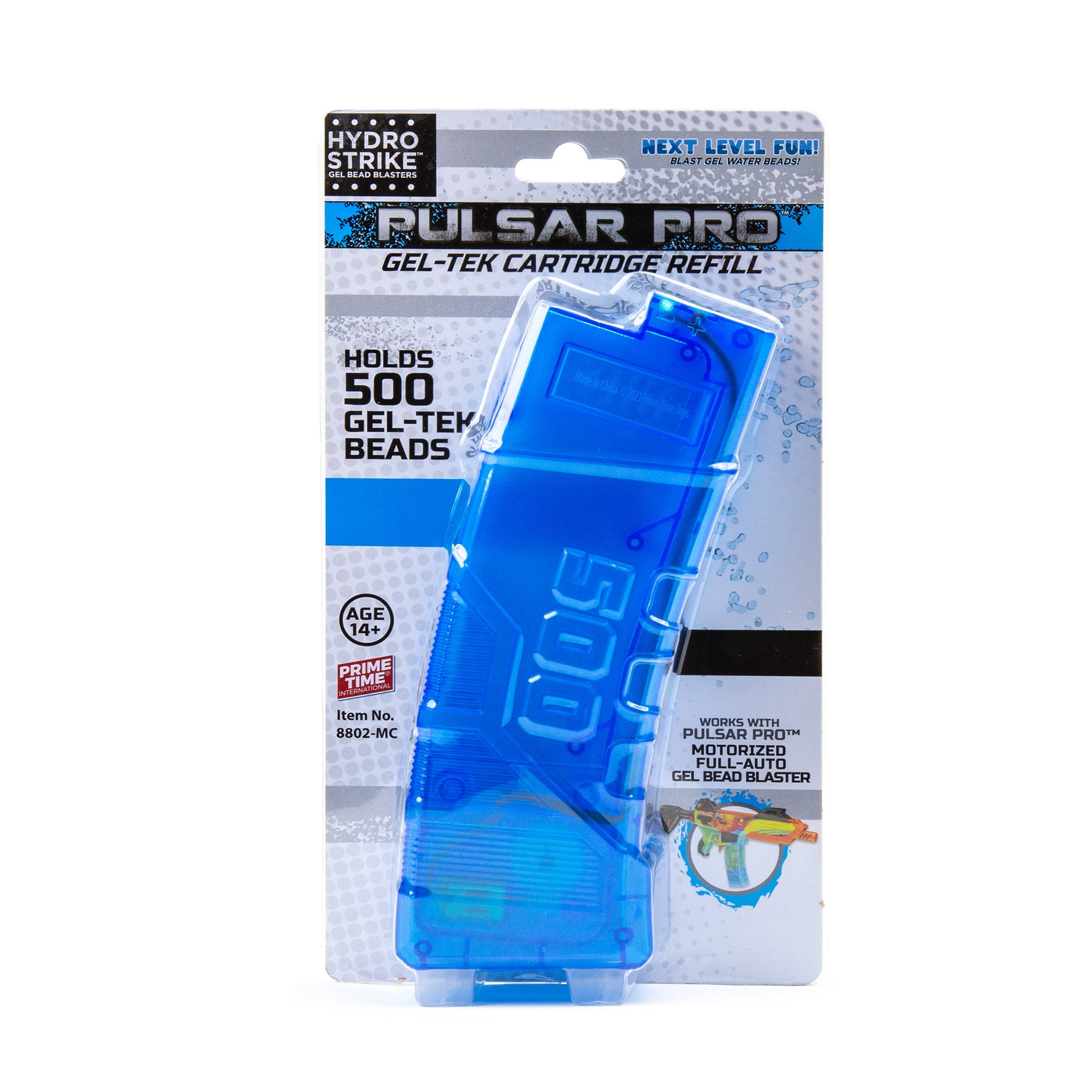 Hydro Strike Pulsar Pro Gel Blaster Water Bead Cartridge Outdoor Toy， Holds 500 Gel Water Beads