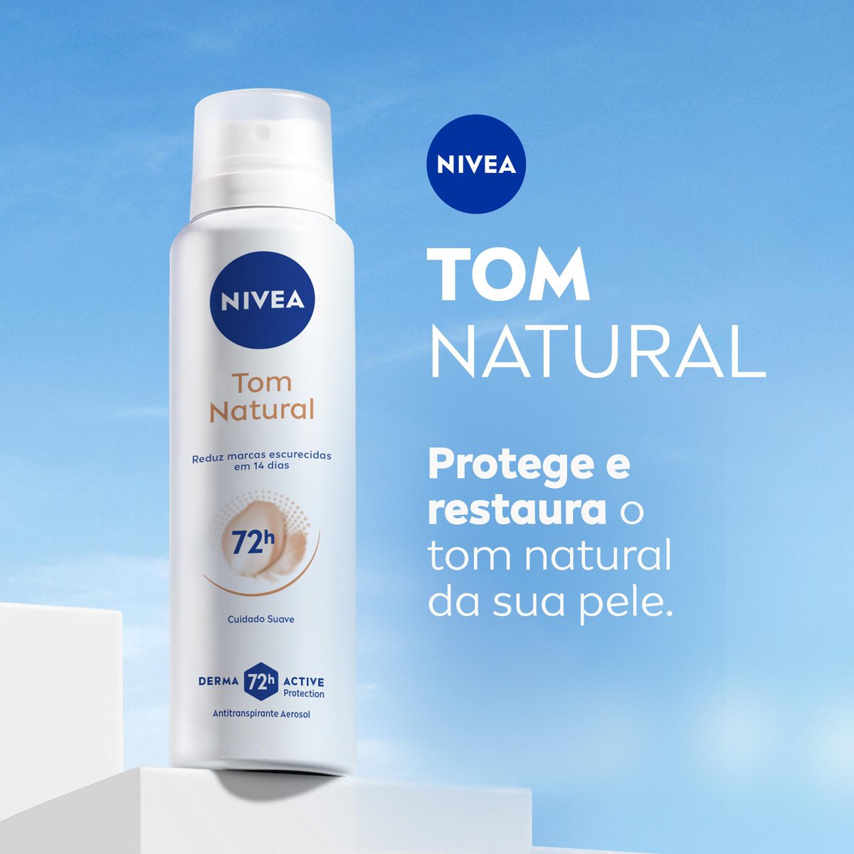 Desodorante Antitranspirante Aerossol NIVEA Tom Natural 150ml