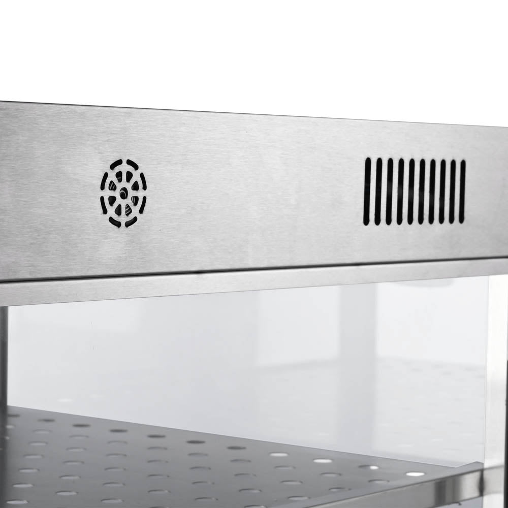 Yescom Pizza Food Warmer Commercial Countertop Display Case 3 Tier