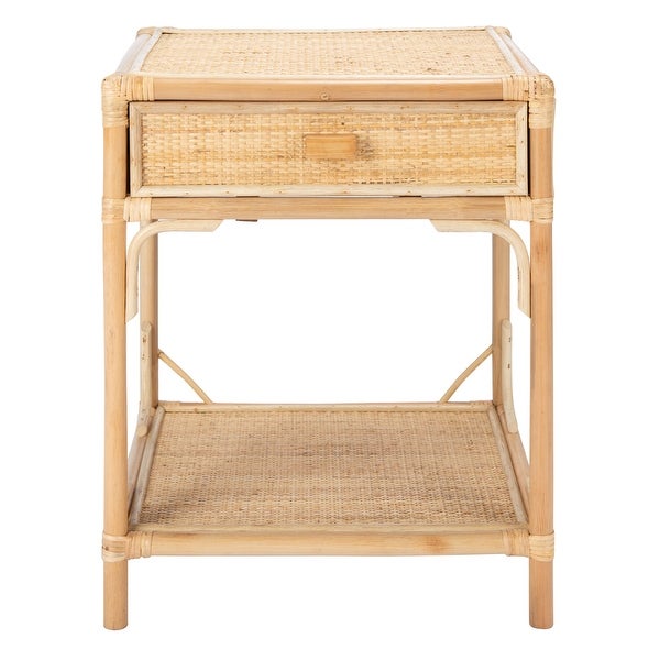 SAFAVIEH Roya Coastal 1-Drawer 1-Shelf Nightstand - - 32970614