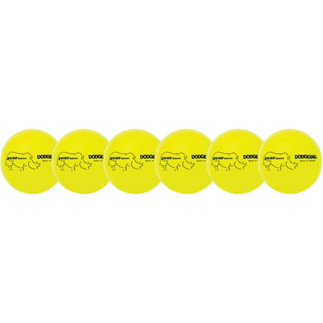 Champion Sports  Rhino Skin Dodgeball Setand#44; Neon Yellow - Set of 6
