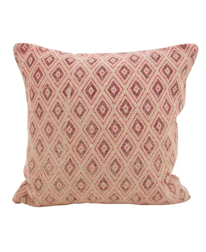 Saro Lifestyle Bohemian Hex Throw Pillow， 18