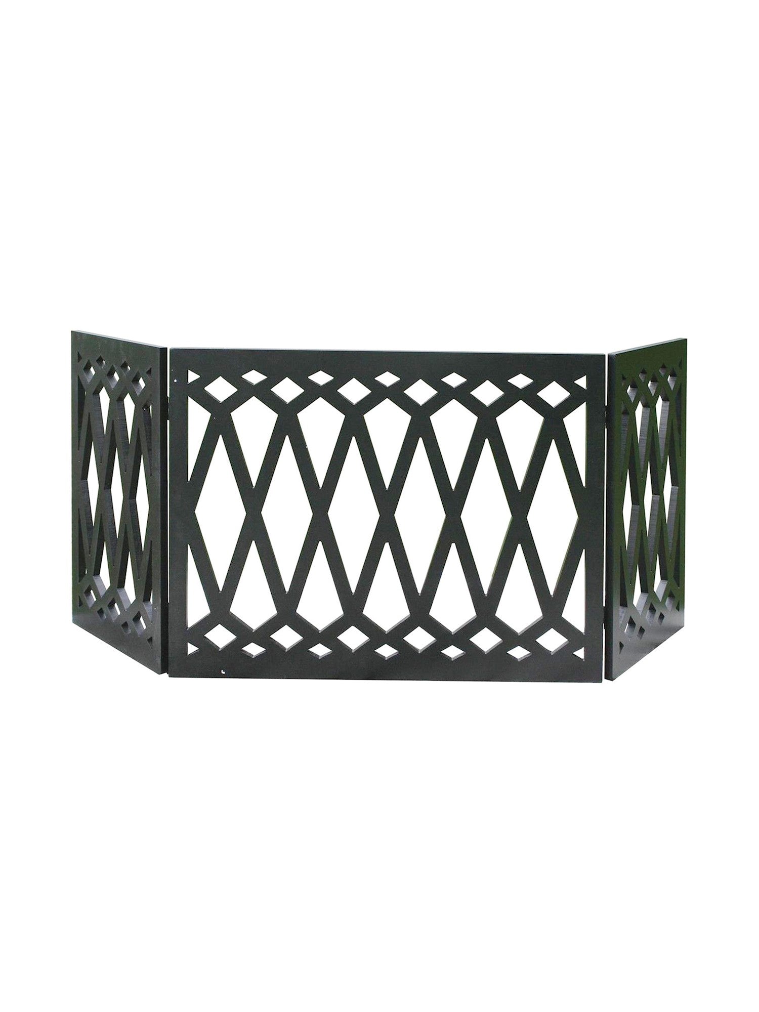 ETNA Products Diamond Design Wood Pet Gate， Black， 24-48