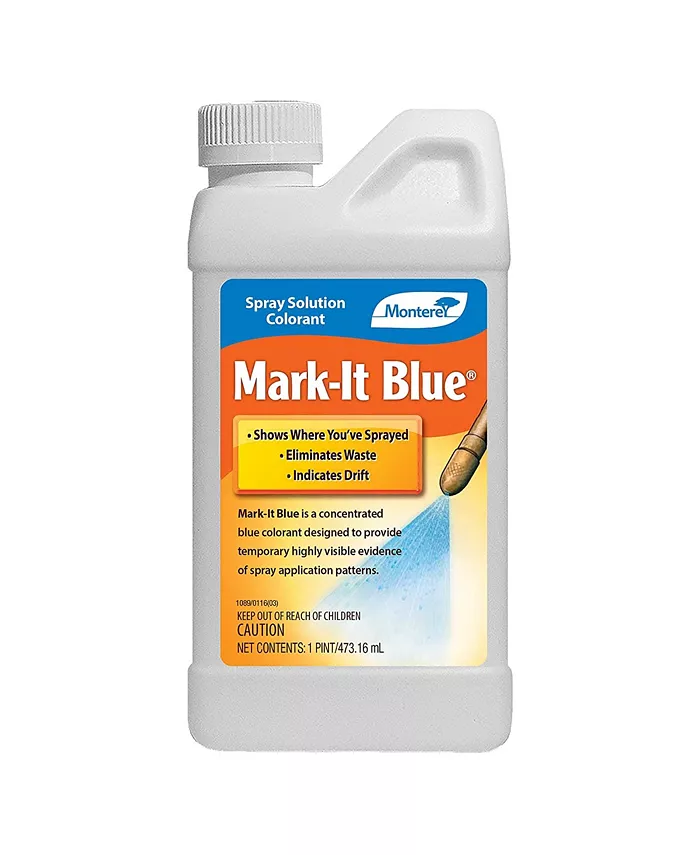 Monterey LG1142 Spray Solution Colorant Mark-It Blue Dye， 15.9 Fl Oz， White
