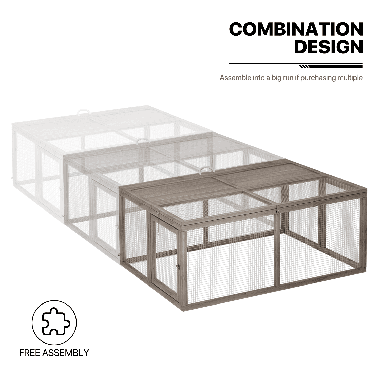 MoNiBloom Chicken Coop Rabbit Hutch， 45.5