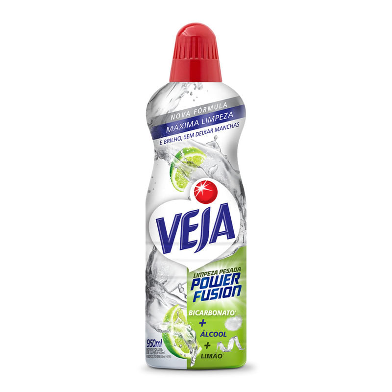 Veja Limpeza Pesada Power Fusion Limao Limpador de Pisos 950ml