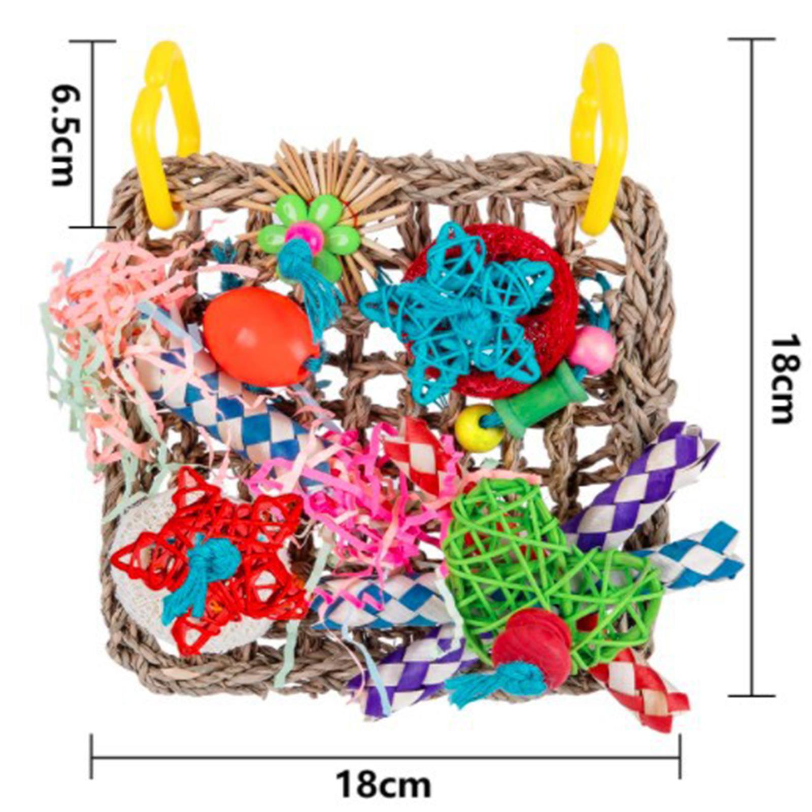 Parrots Toys Chewing Interactive Play Hammock Bird Climbing Net for Parakeet