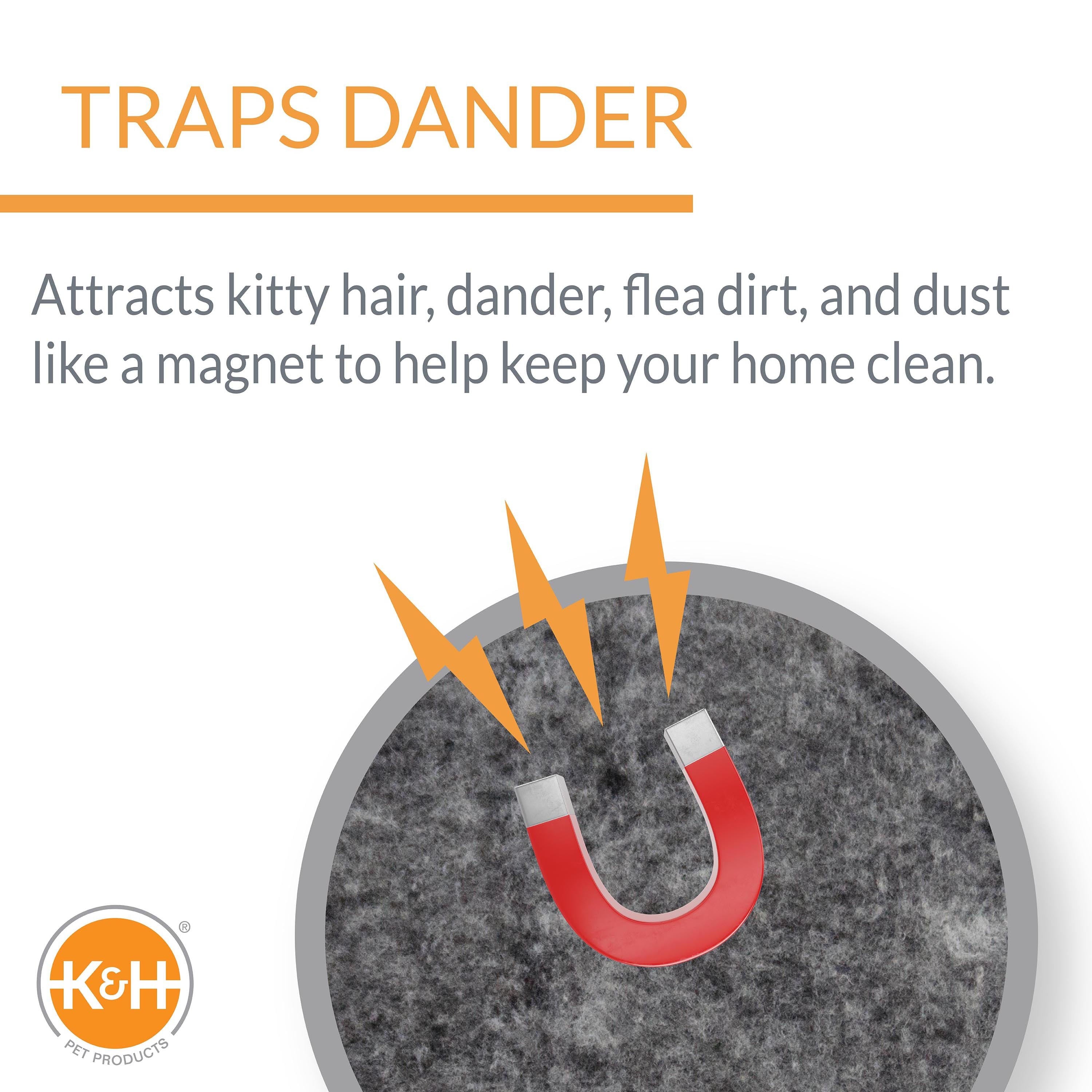 KandH Amazin' Kitty Lounger， Hooded， Grey， 13