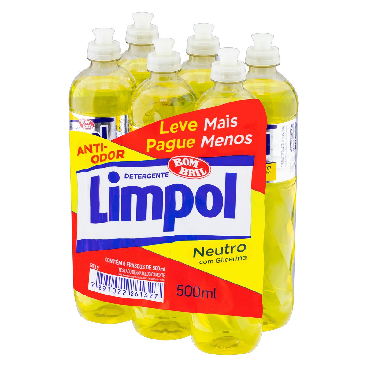 Detergente Liquido Limpol Neutro 6 Unidades 500 ml Cada Oferta Especial