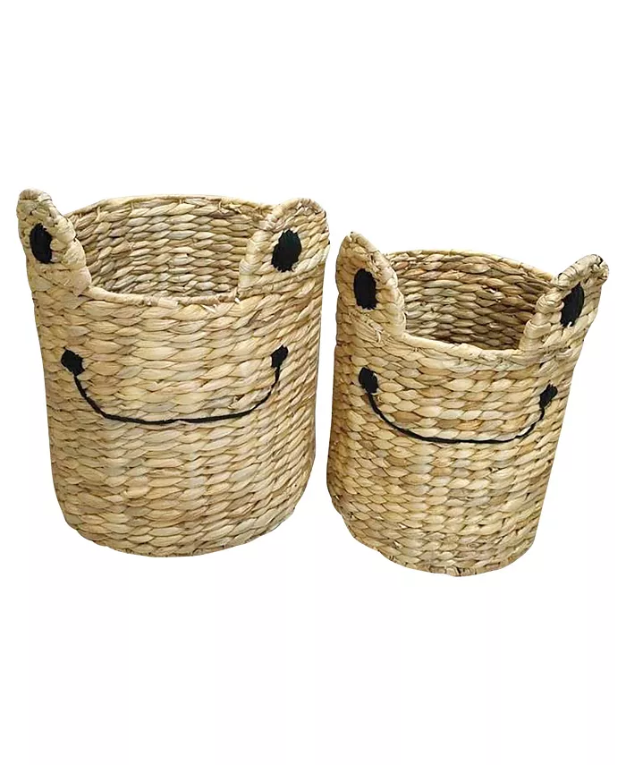 Baum Round Untapered Frog Baskets， Set of 2