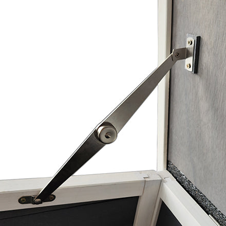 ikayaa Medium Outdoor Puppy Dog Kennel ，Waterproof Dog Cage， Wooden Dog House with Porch Deck