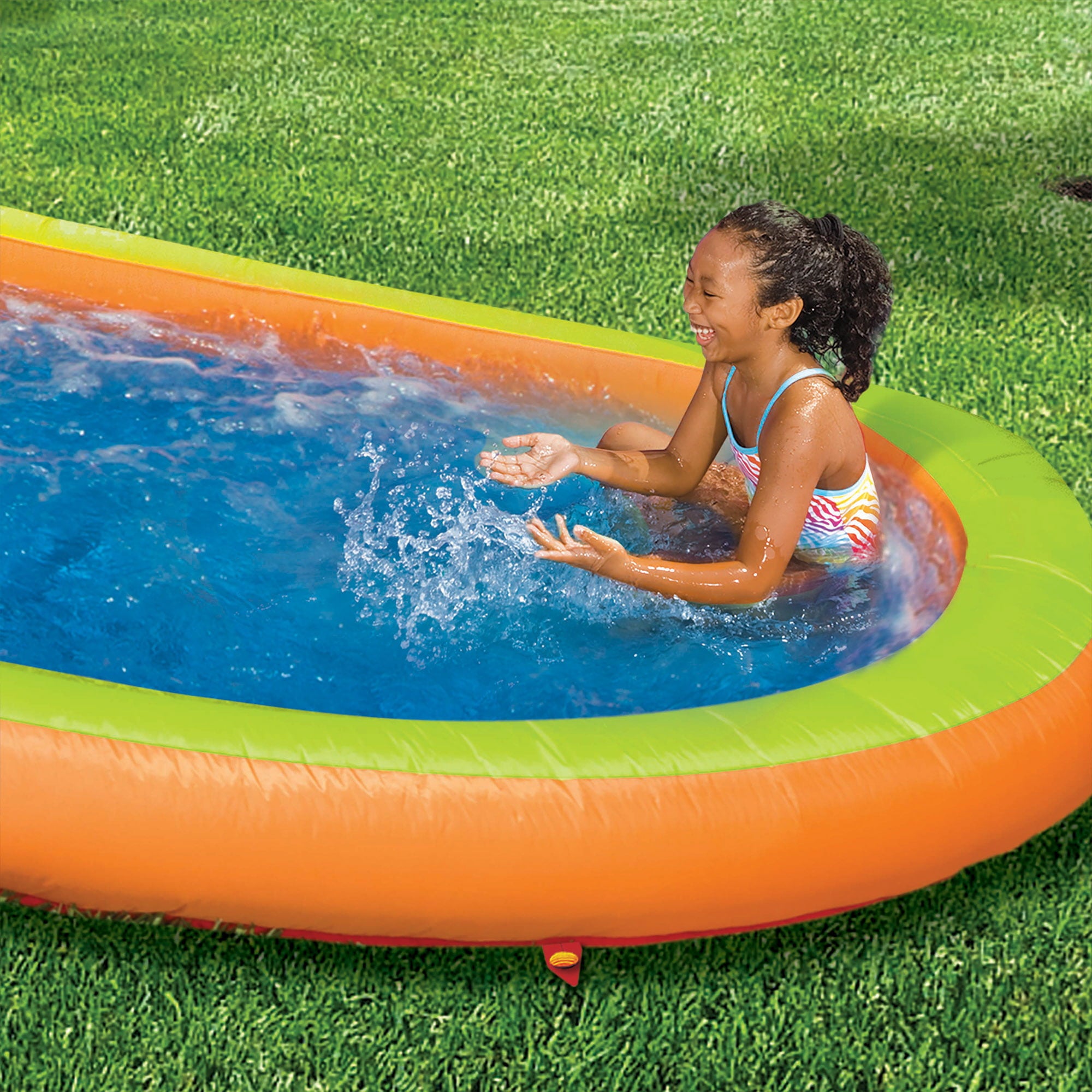 Fun Express Banzai Lazy River Inflatable Outdoor Adventure Water Park Slide and Splash Pool