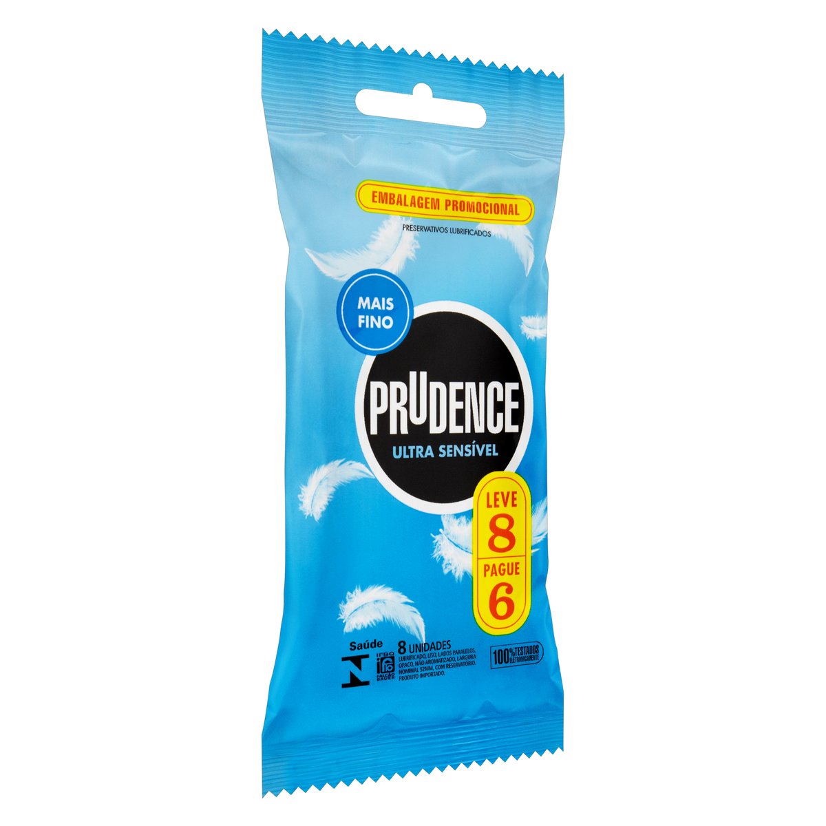 Preservativo Masculino Prudence Texturizados com 8 Unidades