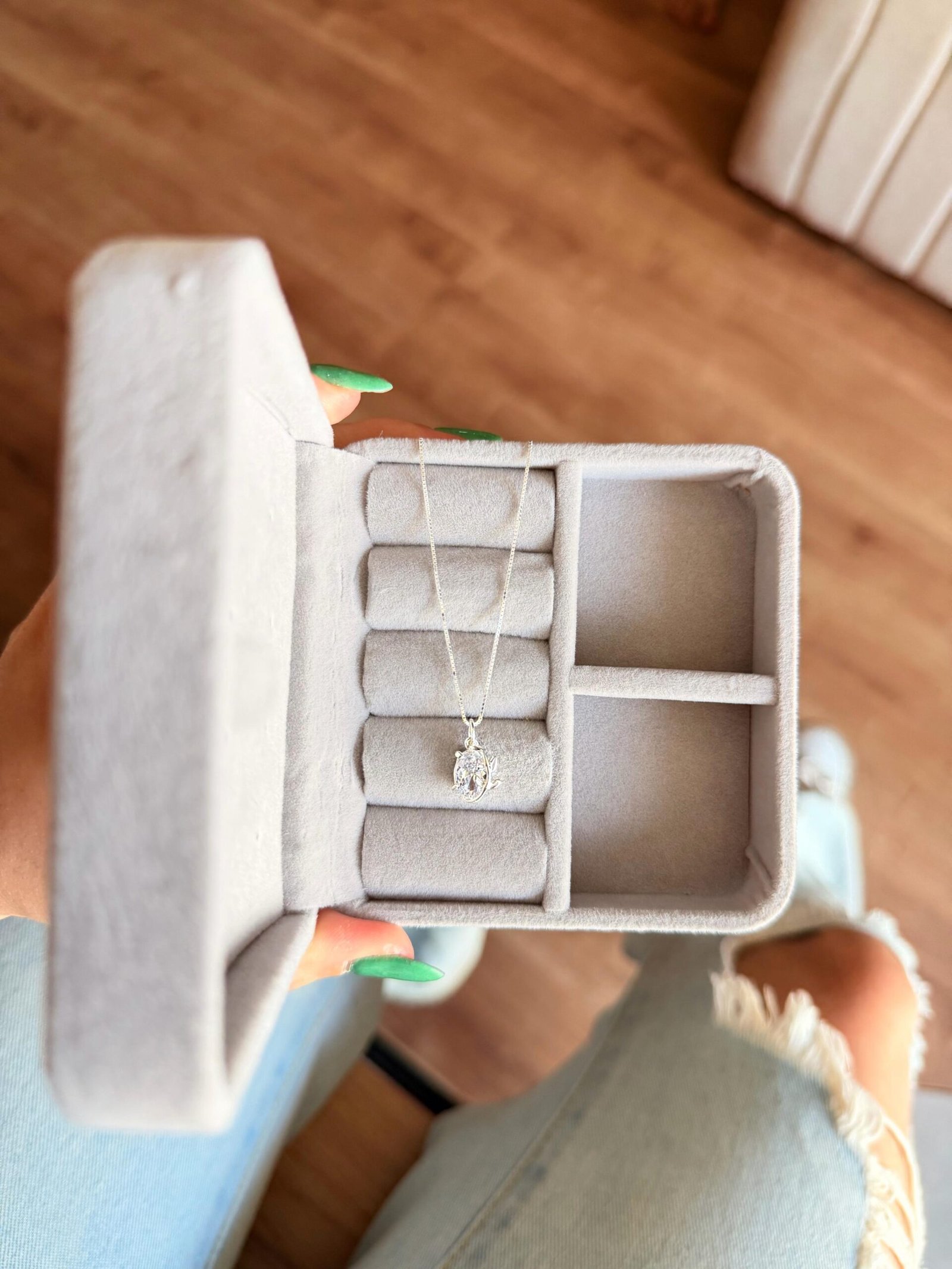 Colar Pingt. Zircônia Cristal