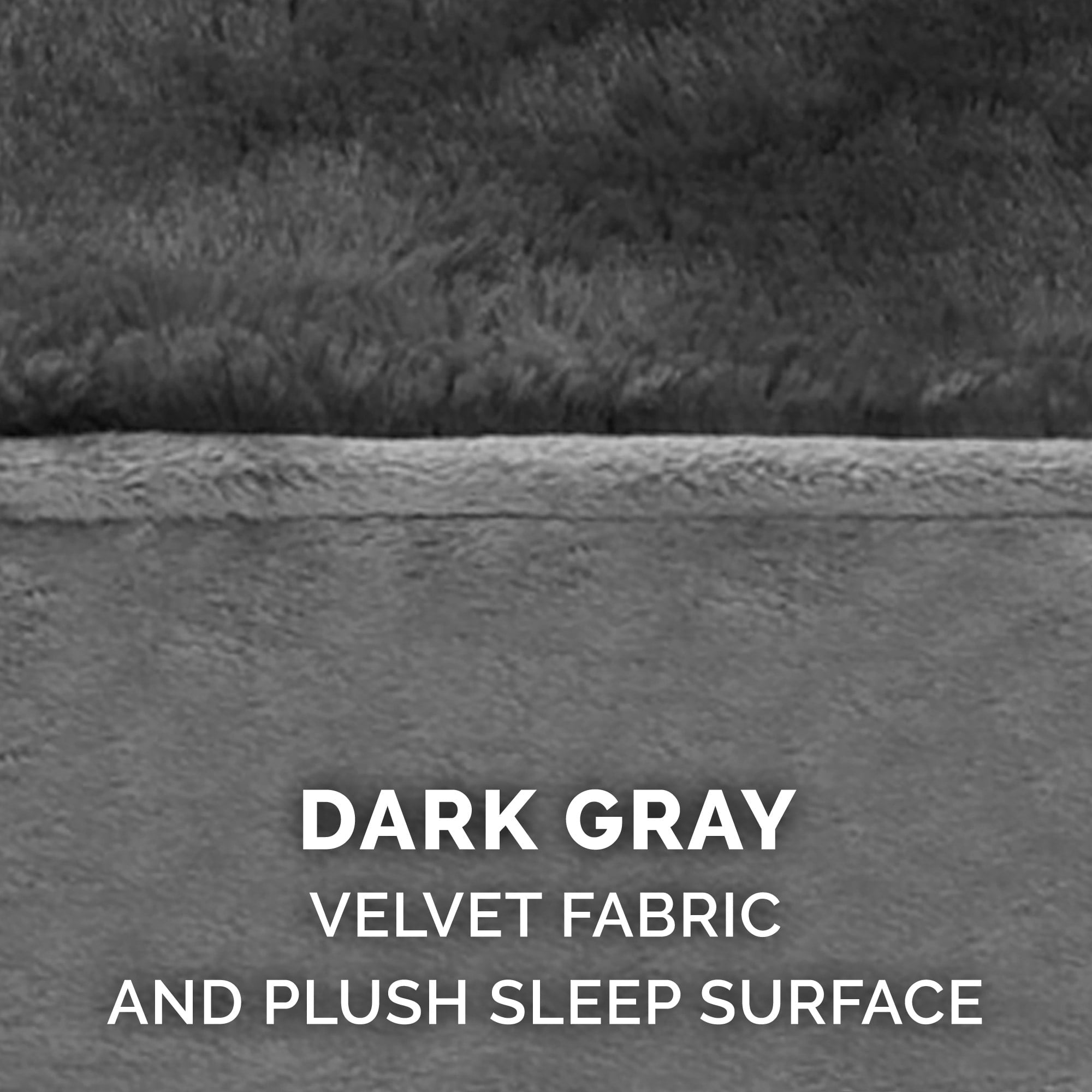 FurHaven Pet Products | Orthopedic Plush and Velvet Comfy Couch Sofa-Style Pet Bed for Dogs and Cats， Dark Gray， Medium