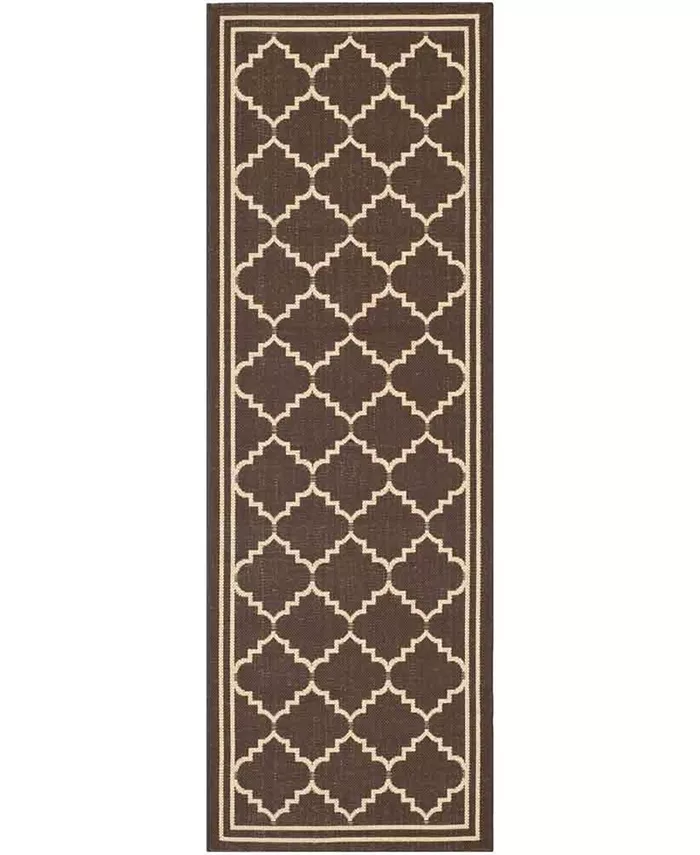 Safavieh Courtyard Chocolate and Cream 2'3