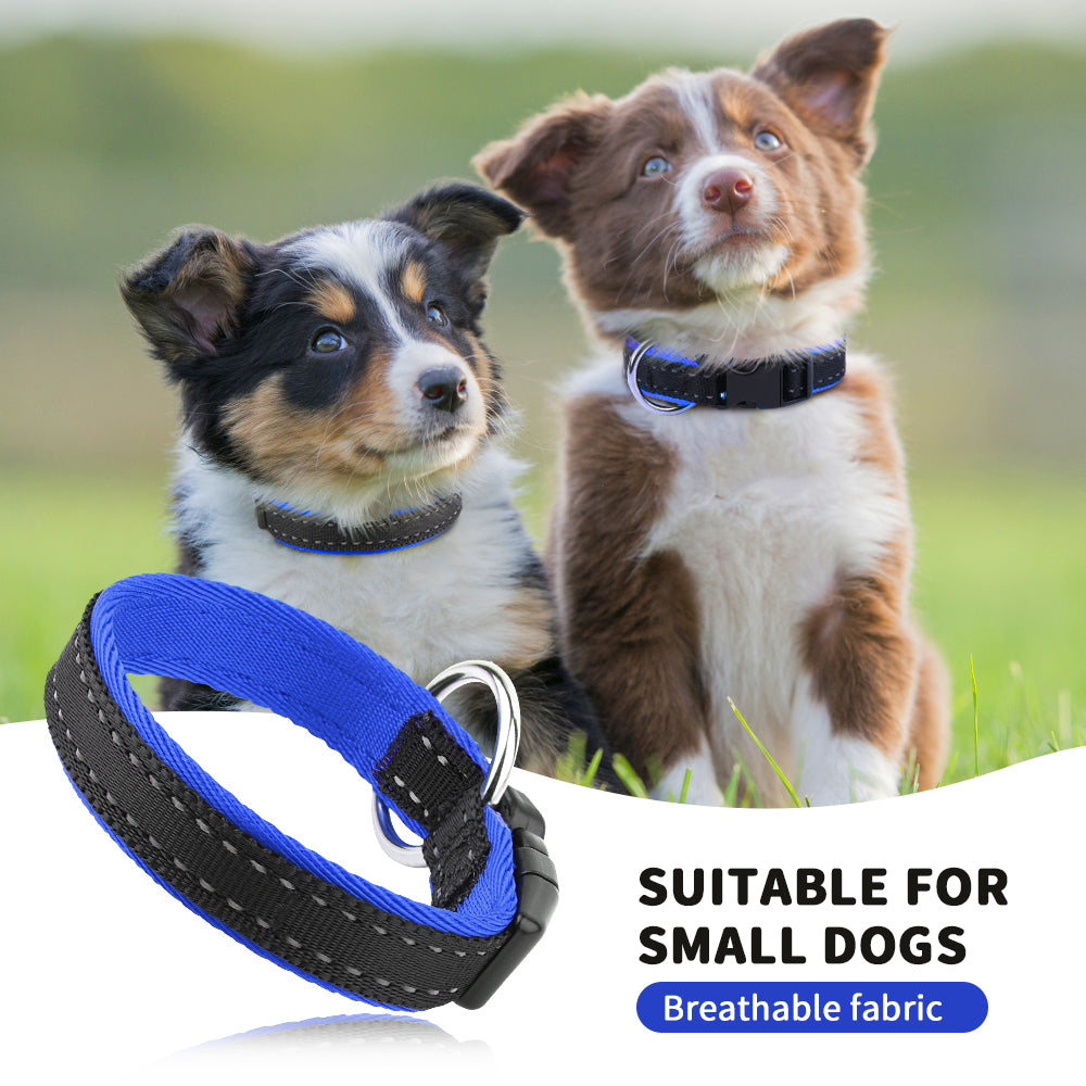 MASBRILL Dog Collar for Small Dogs - Special Design Puppy Collar Small Pet Collar Soft Adjustable Dog Collar for Puppies-XS(7-10in)-Blue