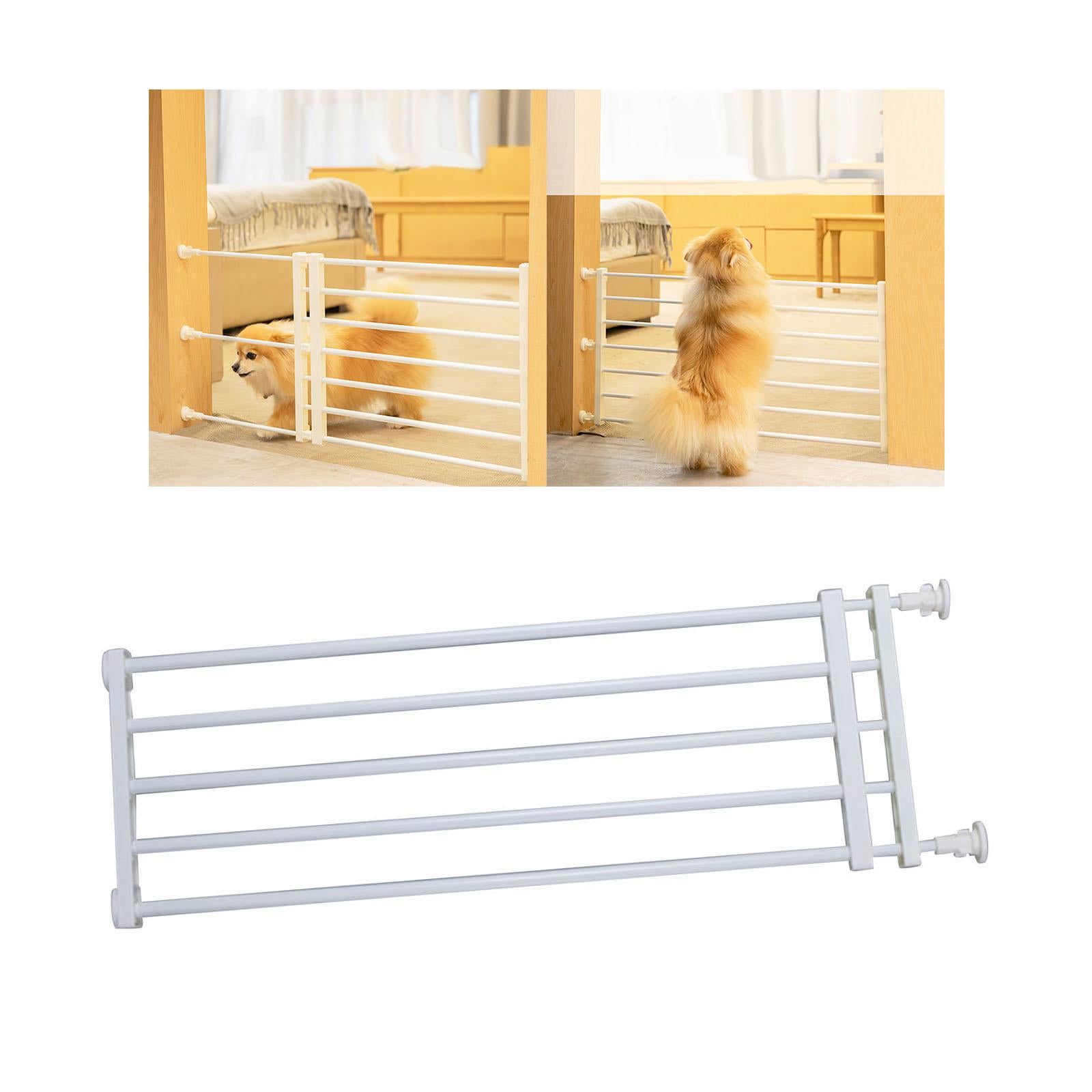 Portable Retractable Pet Dog Gate Stair Gate Screen Door Protection Fence Barrier Adjustable for Lawn Small Medium Hallways Indoor Height 24cm