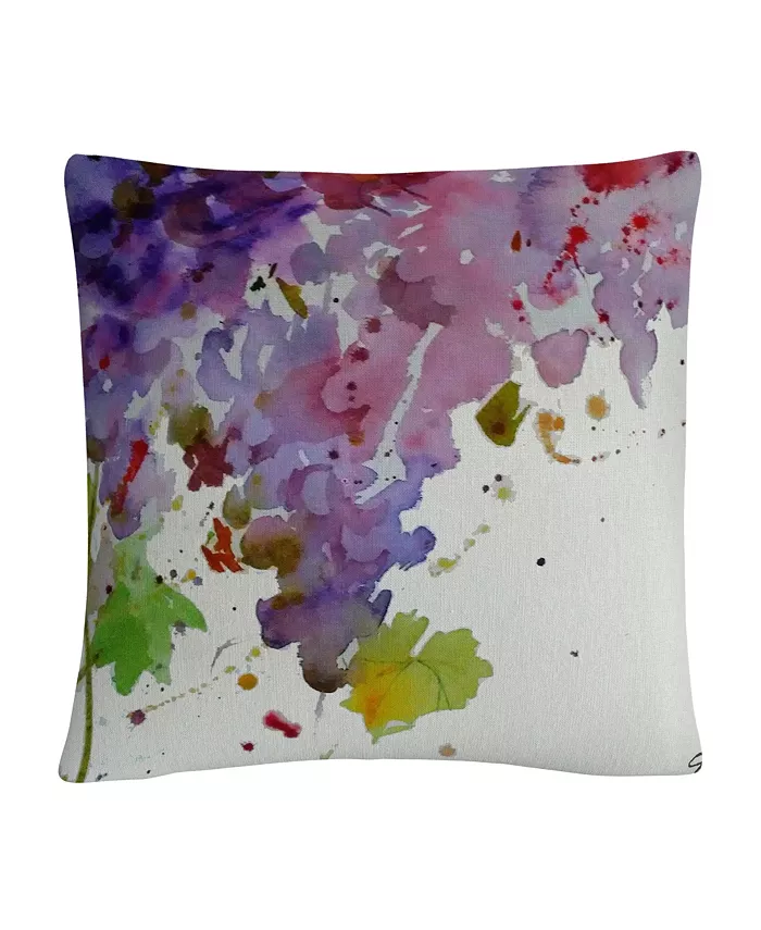 Baldwin Sheila Golden Harvest I Purple Abstract Decorative Pillow， 16