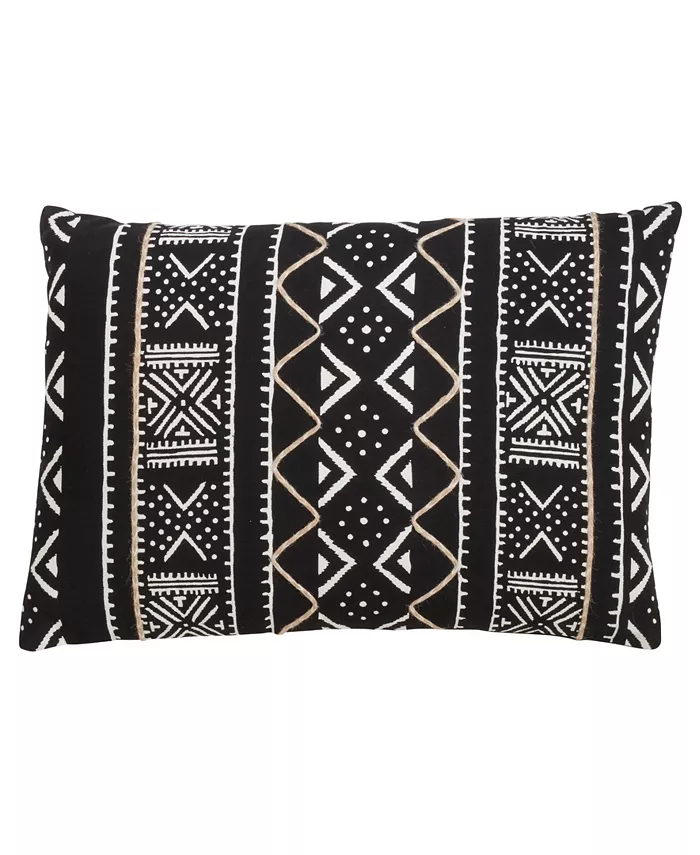 Saro Lifestyle Mud Cloth Decorative Pillow， 14
