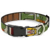Star Wars Pet Collar， Dog Collar Plastic Buckle， Star Wars Boba Fett Utility Belt Bounding Tan， 7 to 8.5 Inches 0.5 Inch Wide