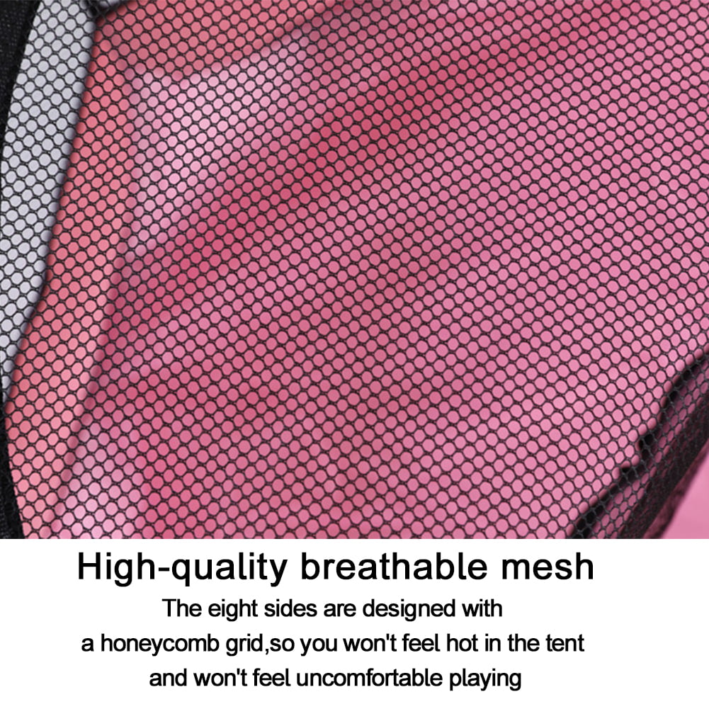 Feelers Pet Playpen Dog Fence Portable Foldable Cat Cage Safe Guard for Indoor Outdoor， Pink， S