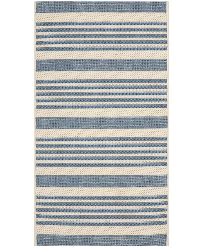 Safavieh Courtyard Beige and Blue 2' x 3'7