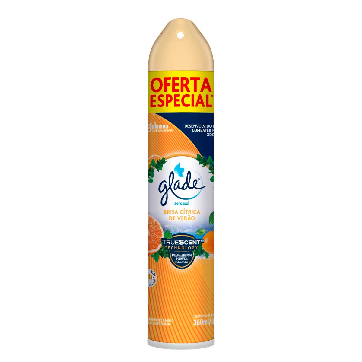 Desodorizador Glade Aerossol Brisa Citrica de Verao 360ml Oferta Especial