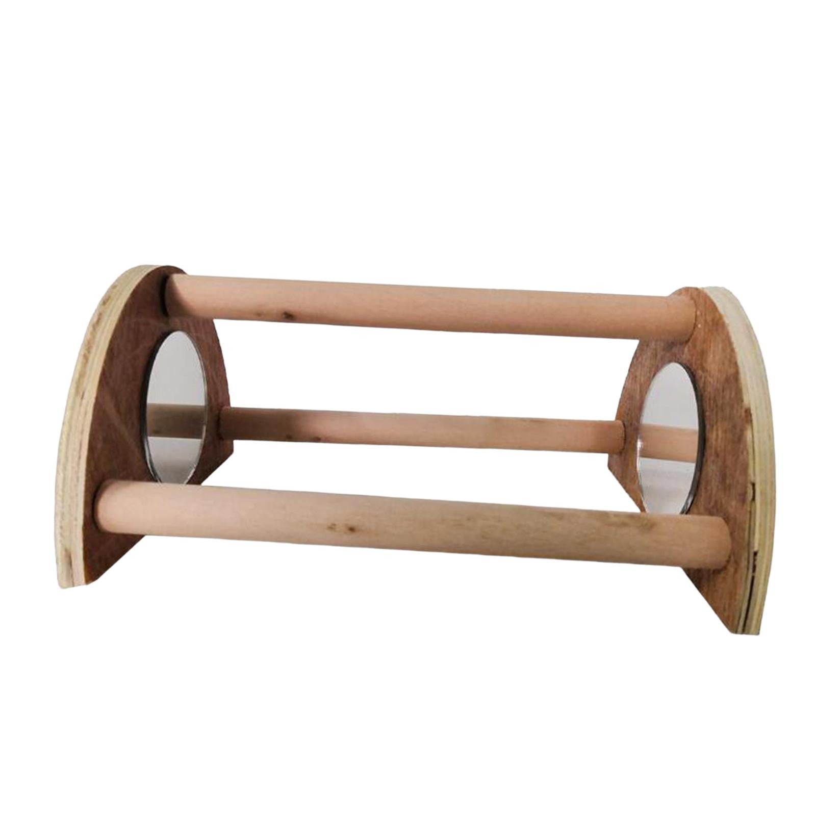 Chick Perch， Chicken Wooden Strong Roosting Bar with Mirror， Training Sleeping Perch Standing for Coop and Brooder Chick Hens Silkies Quail Chicken