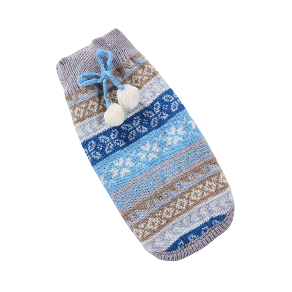 Hemoton Snowflake Pattern Sweater Christmas Pet Hoodies Pet Dog Clothes Sleeveless Dog Garment Pet Winter Clothing Size XXS Blue