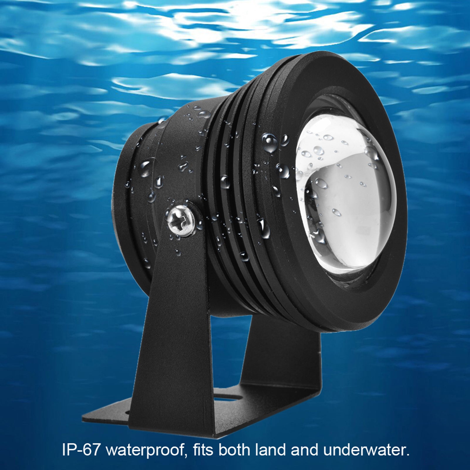 Aquarium LED ， IP-65 Waterproof 120°  Stand Underwater Light Waterproof Fish Tank Spot Lights， With Base 12V 10W For Fish Tank V