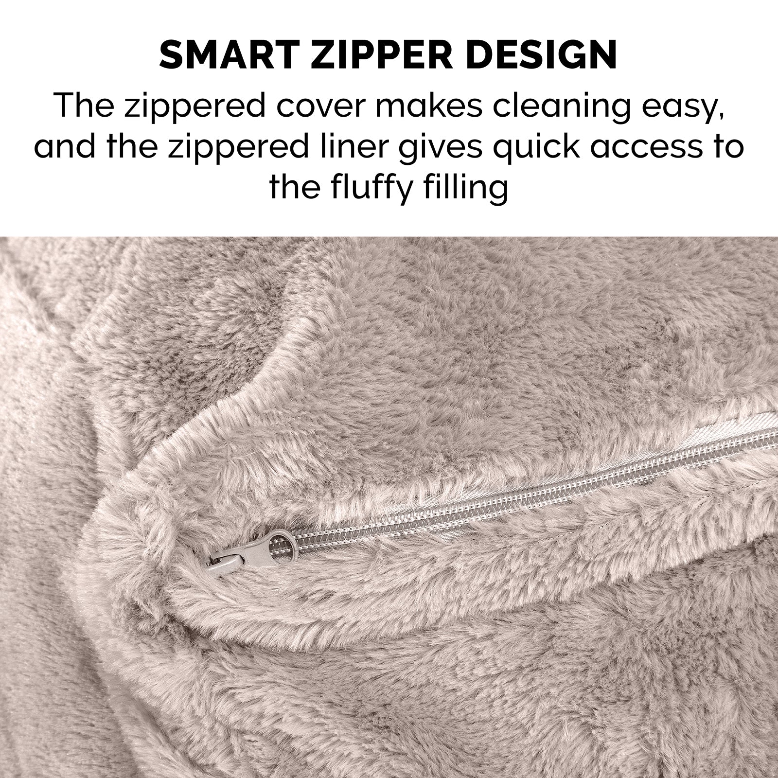 FurHaven | Round Plush Ball Pet Bed for Dogs and Cats， Shell， Large