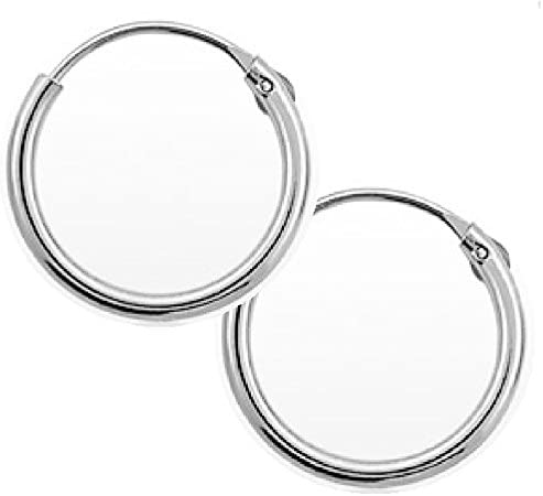 Ultra TINY Sterling Hoop Earrings 8 Mm， Polish Cloth，Keeper Bag， Endless Hoops，Nose，Cartilage，Ears，Lips