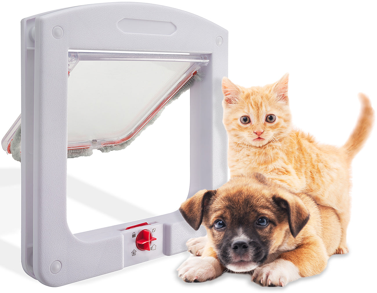 Paws and Pals Pet Door with 4-Way Lock for Cats and Dogs Durable Entry and Exit