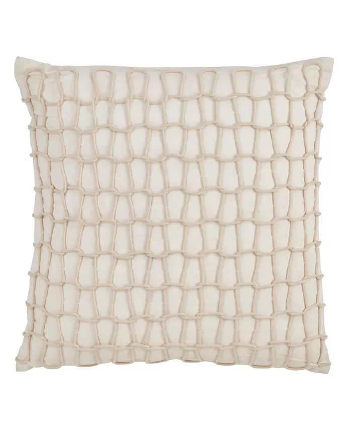 Saro Lifestyle Nautical Rope Decorative Pillow， 20
