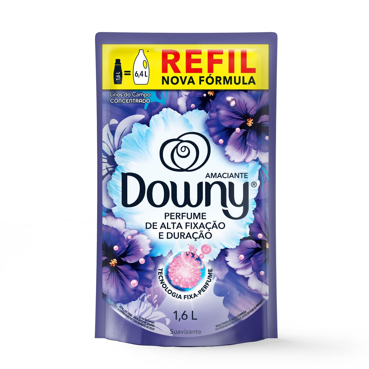 Amaciante De Roupa Concentrado Lirios Do Campo Downy Sache 1,6l