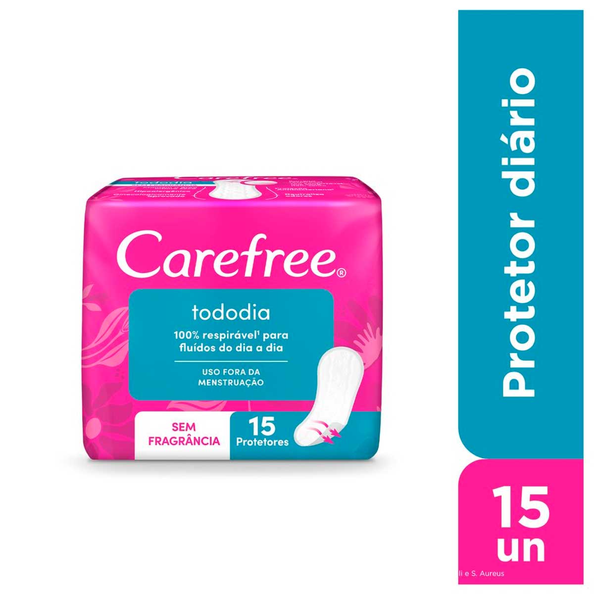 Protetor Diario Todo Dia sem Perfume Carefree 15 Unidades