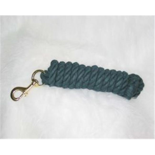 Hamilton Halter Company Cotton Rope Lead With Brass Bolt Snap Hunter Grn 10 Foot
